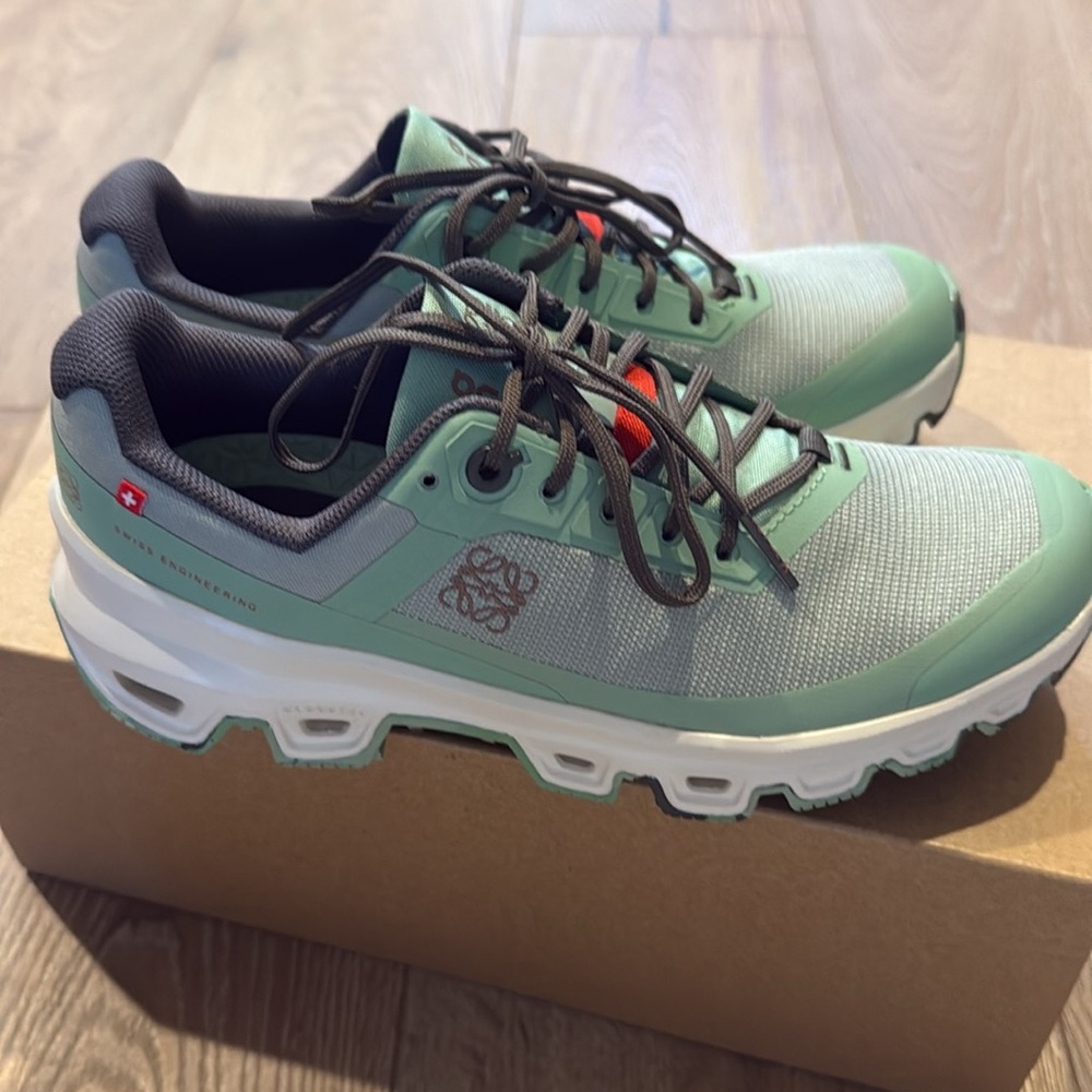 New Loewe Cloudventure Pale Green and Gray Sneakers - Picture 5 of 9